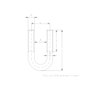 Трывалыя gr5 titanium u-балты для прамысловасці машын